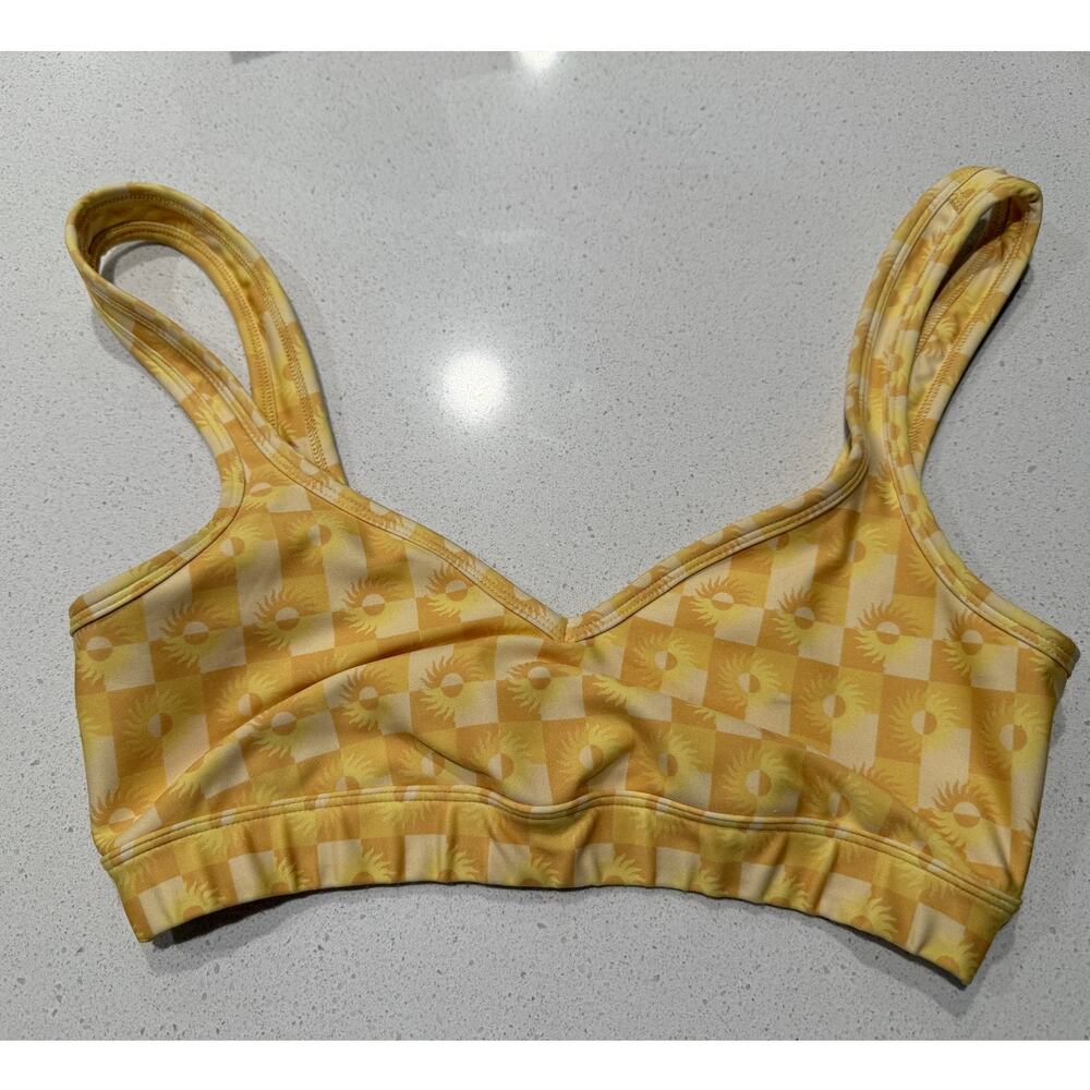 Beyond Yoga Power Play Sports‎ Bra in Yellow Sun Prism S